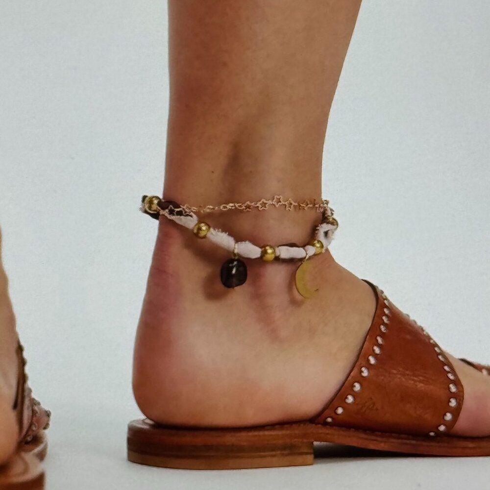 New WithTags Free People Amelie Tiny Stud Sandals Jewelry Ring Flats - Picture 2 of 3